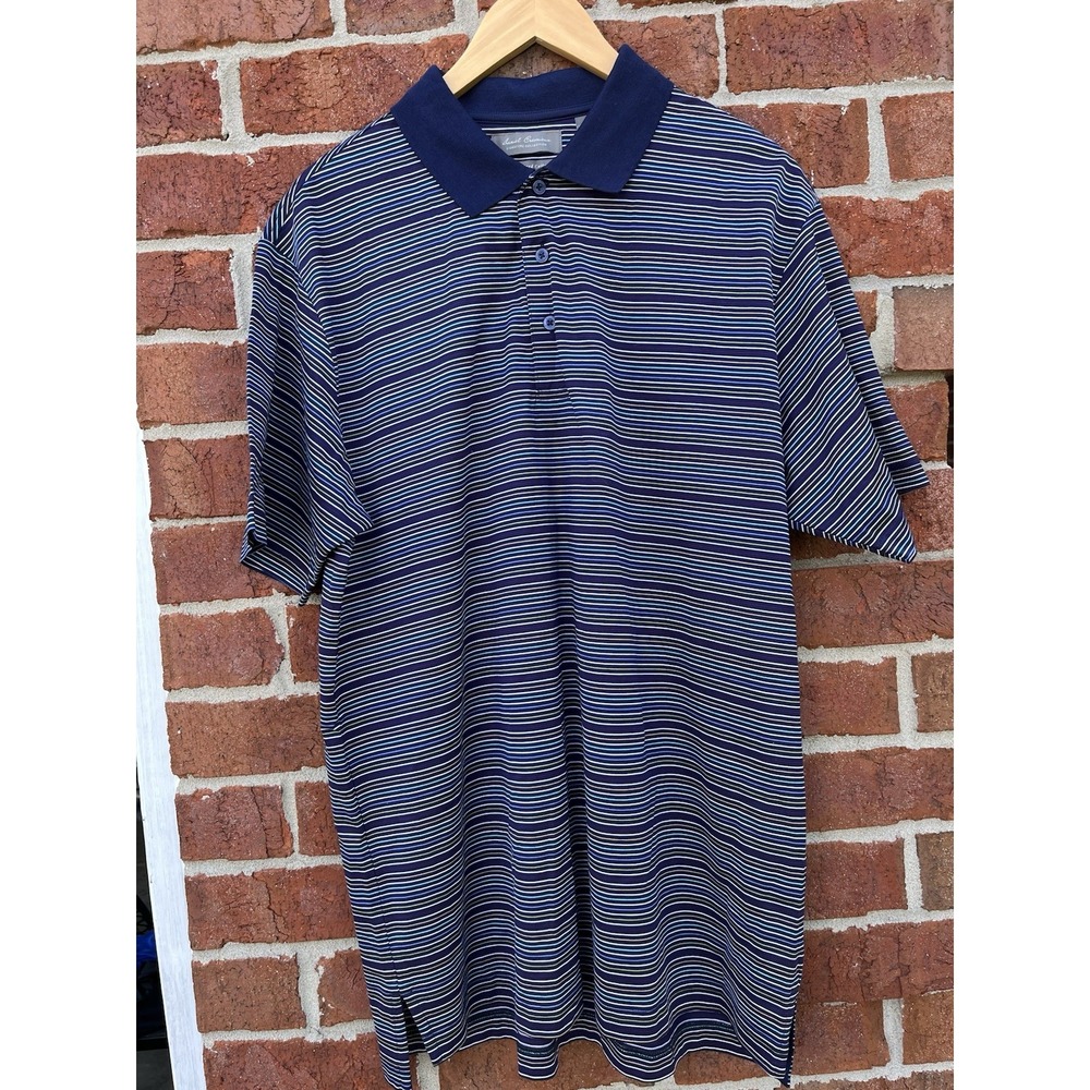 Daniel Cremieux Polo Shirt Signature Collection Mercerized Cotton L Blue